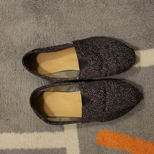 Toms Black Pepper Fabric Flats